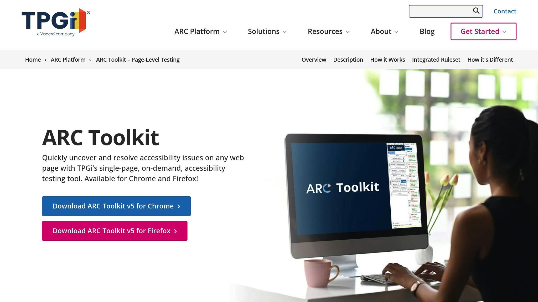 ARC Toolkit browser extension interface for accessibility testing